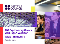 British Council TNE Exploratory Grants 2026: inscrições estão abertas até 06/07