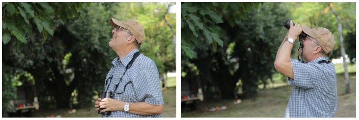 Professor Luiz dos Anjos durante o exercício diário da observação (Foto: André Ridão/Agência UEL)