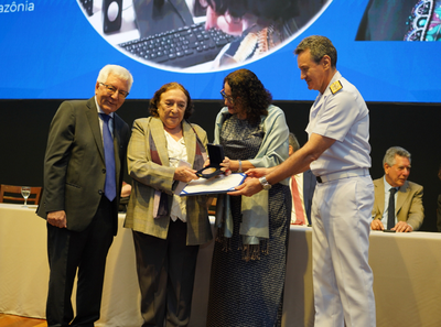 Entrega do prêmio Almirante Álvaro Alberto, na Escola Naval da Marinha, no Rio de Janeiro. (Foto: Lucas Santos / CNPq)