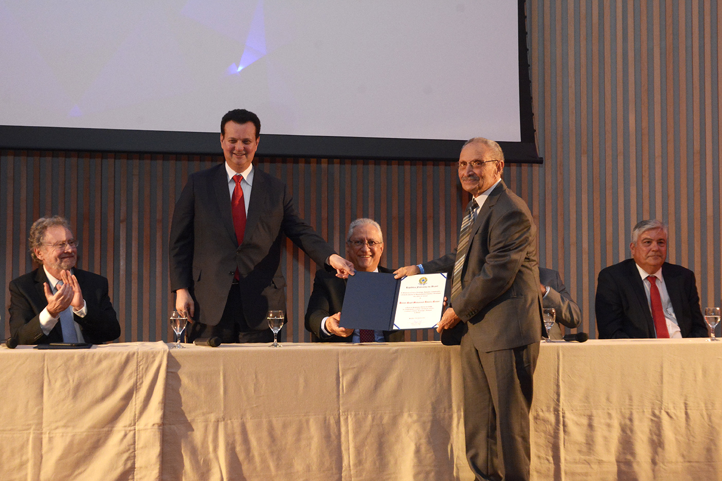 Luiz Davidovich, Ministro Kassab, Mário Neto e Nagib Mohammed.jpg