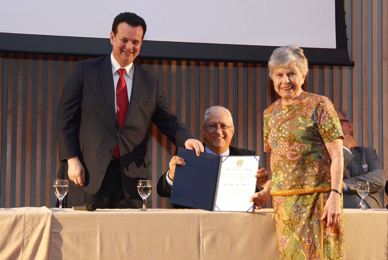 Ministro Kassab, Mário Neto e Eunice Durham.jpg