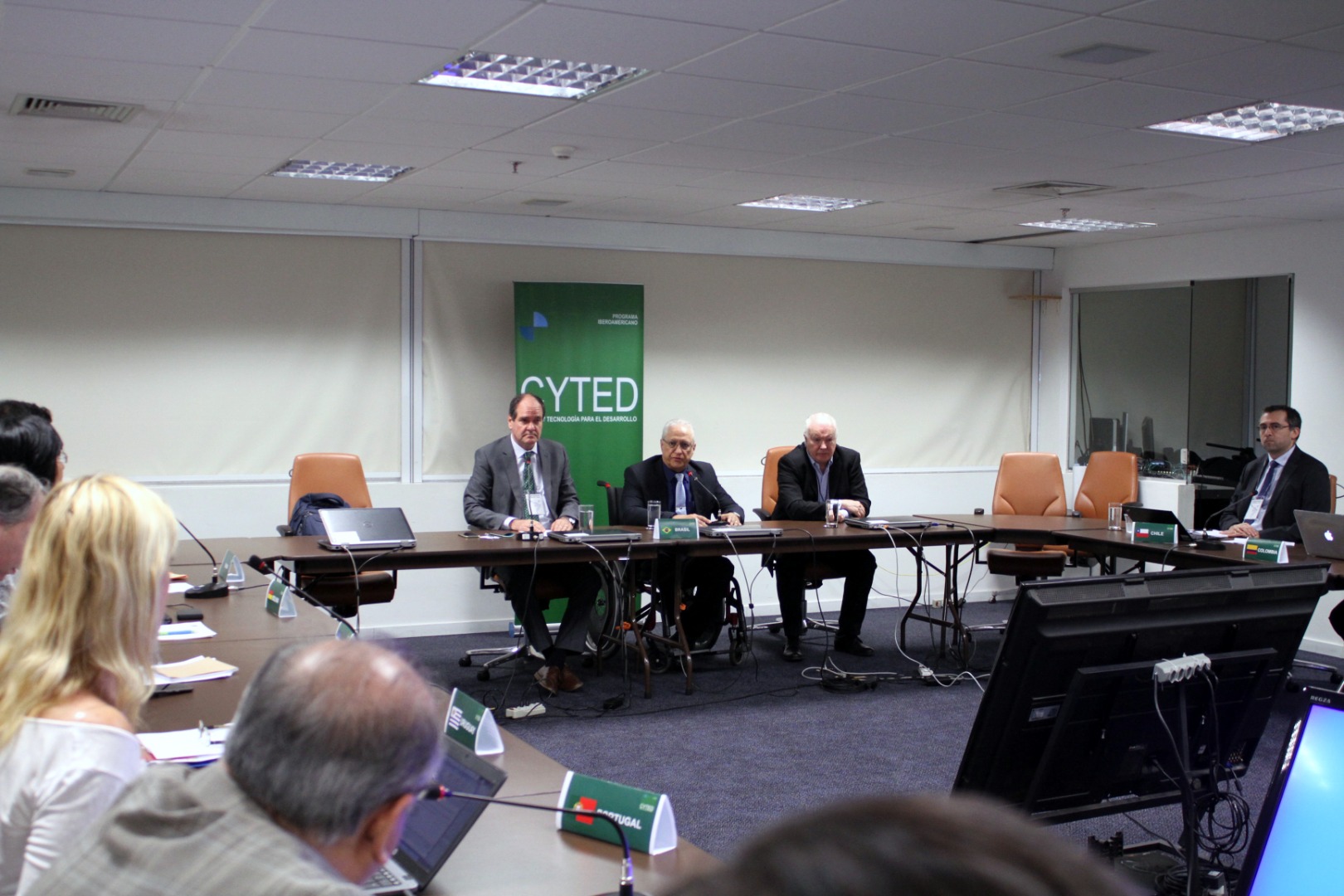 Mario Neto - Pres.do CNPq, Secretário do CYTED, Lélio Fellows - Foto-Marcelo Gondim  (14).JPG