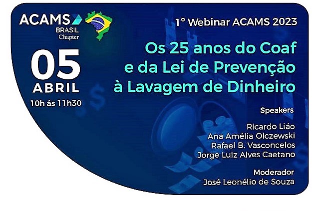 Coaf Webinar - Os 25 anos do Coaf e da Lei de Prevenção à Lavagem de Dinheiro