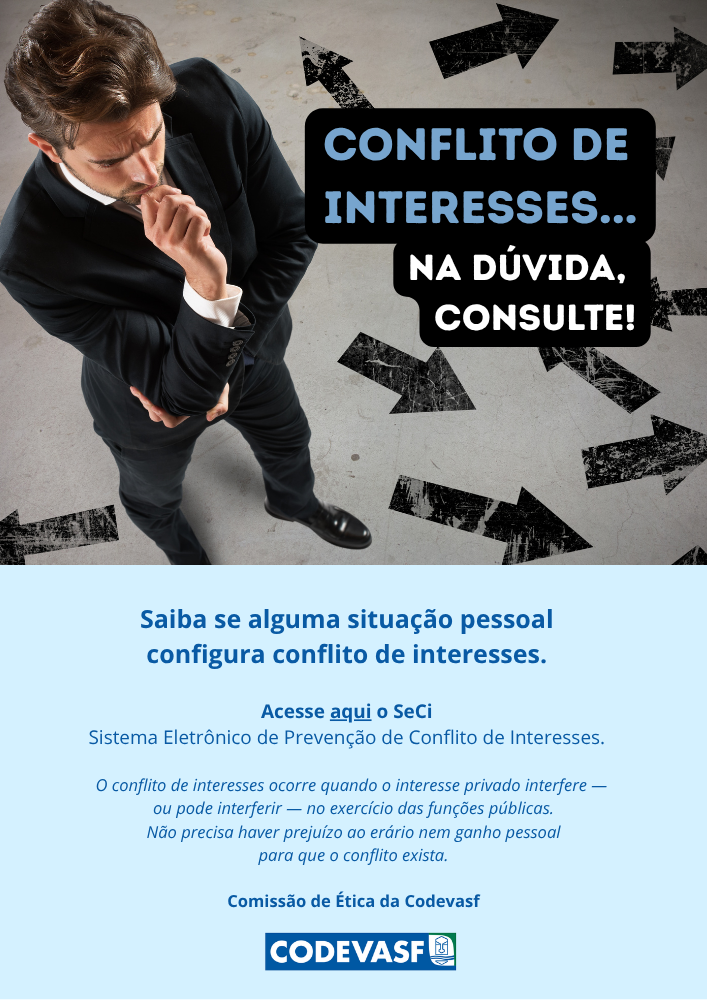 Cartaz “Conflito de interesses.