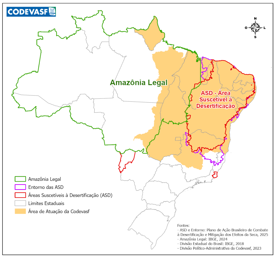 Figura - Área de atuação na Amazônia Legal e Áreas suscetíveis à desertificação.png