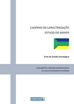 Caderno de Caracterização do Estado do Amapá com capa institucional e bandeira.