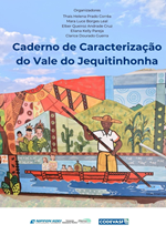 Caderno de Caracterização do Vale do Jequitinhonha com ilustração cultural e paisagem regional.