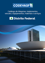 Catálogo Codevasf Distrito Federal com edifício do Congresso Nacional.
