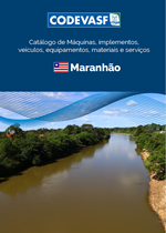 Catálogo Codevasf Maranhão com rio e vegetação ciliar.
