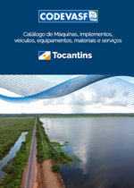 Catálogo Codevasf Tocantins com estrada e reservatório.