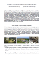 Aquicultura e recursos pesqueiros com texto institucional e imagens técnicas.