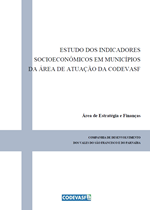 Estudo de indicadores socioeconômicos com capa institucional minimalista.