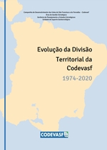 Evolução da divisão territorial da Codevasf com mapa institucional do Brasil.