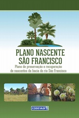 Plano Nascente São Francisco com ilustração de árvores e imagens rurais.