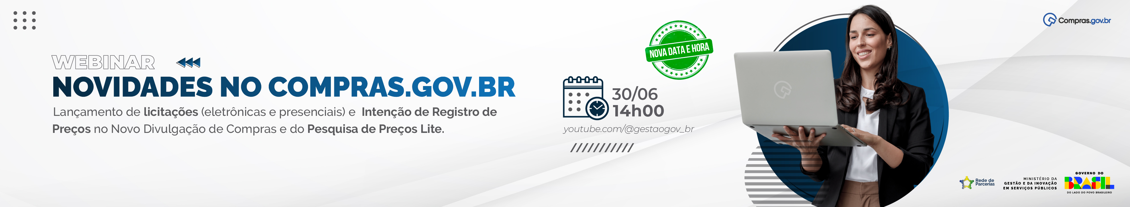 banner com imagem de uma mulher olhando o notebook