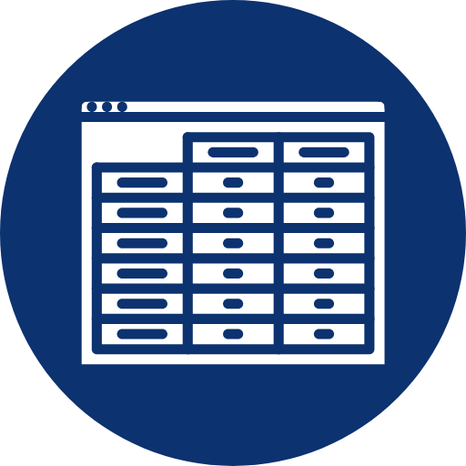 Fundo azul com planilha