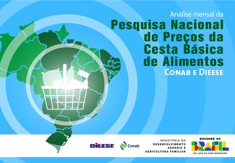 Imagem: Conab e DIEESE apontam que preço da cesta básica de alimentos cai em 24 das 27 capitais brasileiras em agosto