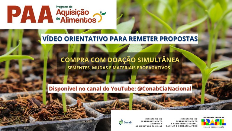 Imagem: Vídeo da reunião orientativa do PAA Sementes já está disponível