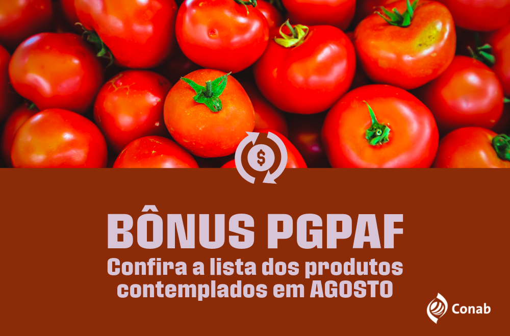 Tomate passa a integrar relação de produtos contemplados pelo PGPAF em agosto