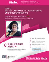 Curso: "Riscos laborais em Arquivos a partir de uma abordagem regulatória"