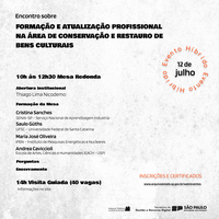 Encontro sobre formação e atualização profissional na área de conservação e restauro de bens culturais