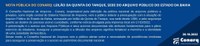 Nota pública do CONARQ - Leilão da Quinta do Tanque, sede do Arquivo Público do Estado da Bahia