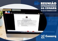 Reunião plenária extraordinária do Conarq de 03 de fevereiro de 2021