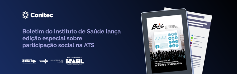 Boletim do Instituto de Saúde lança edição especial sobre participação social na ATS