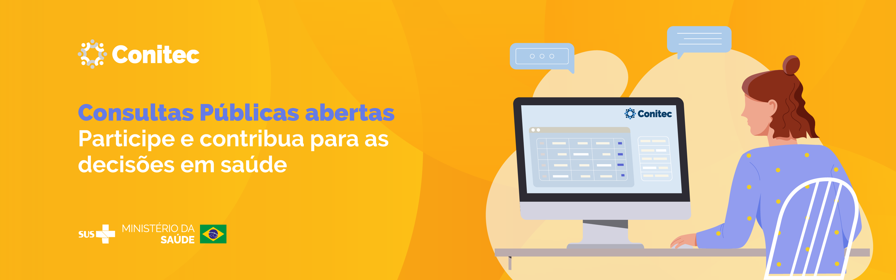 Banner de notícia de consultas públicas abertas