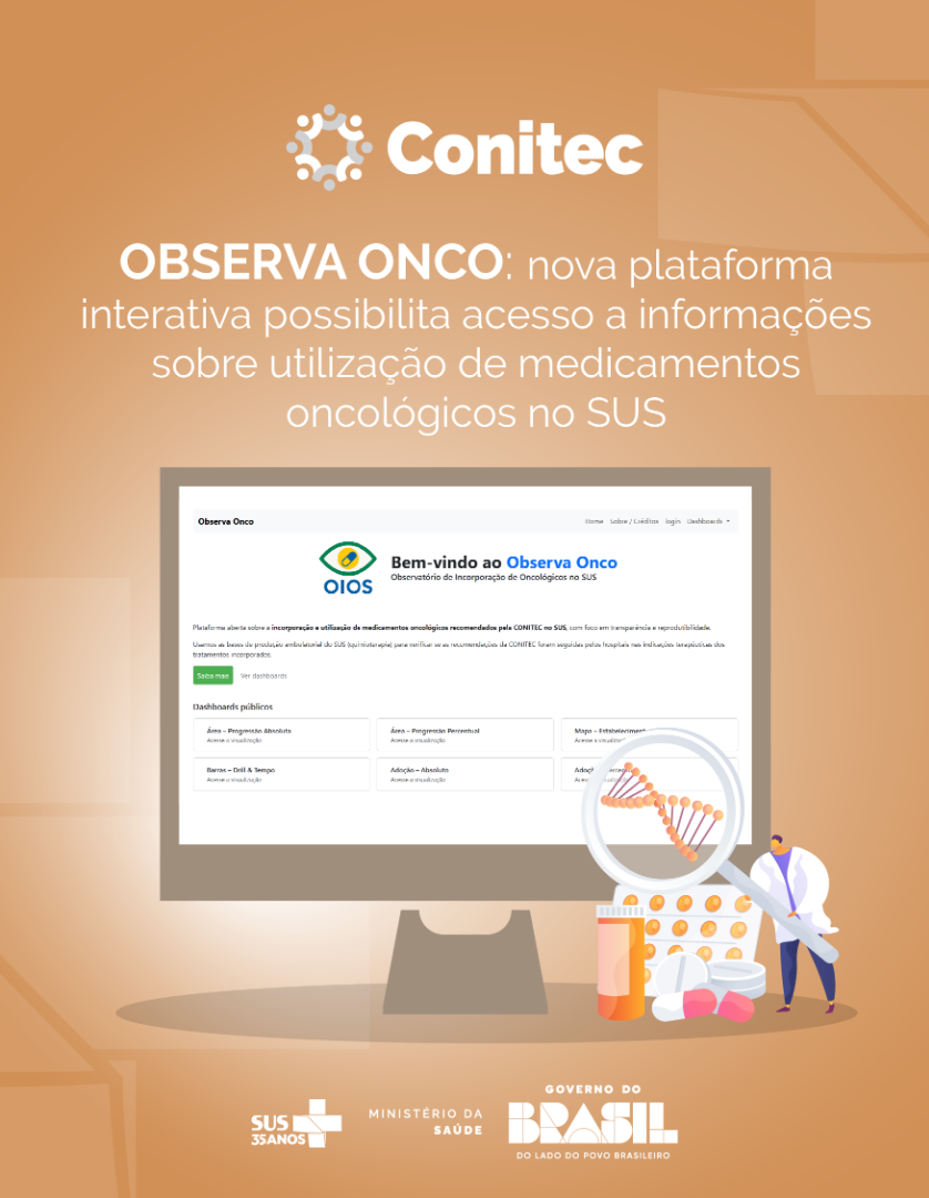 OBSERVA ONCO: plataforma interativa amplia transparência sobre uso de medicamentos oncológicos no SUS