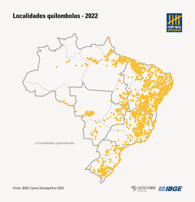 Censo Quilombola 2022. Fonte: IBGE