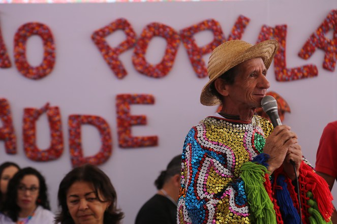 Atividade cultural durante a 16ª Conferência Nacional de Saúde, em 2019