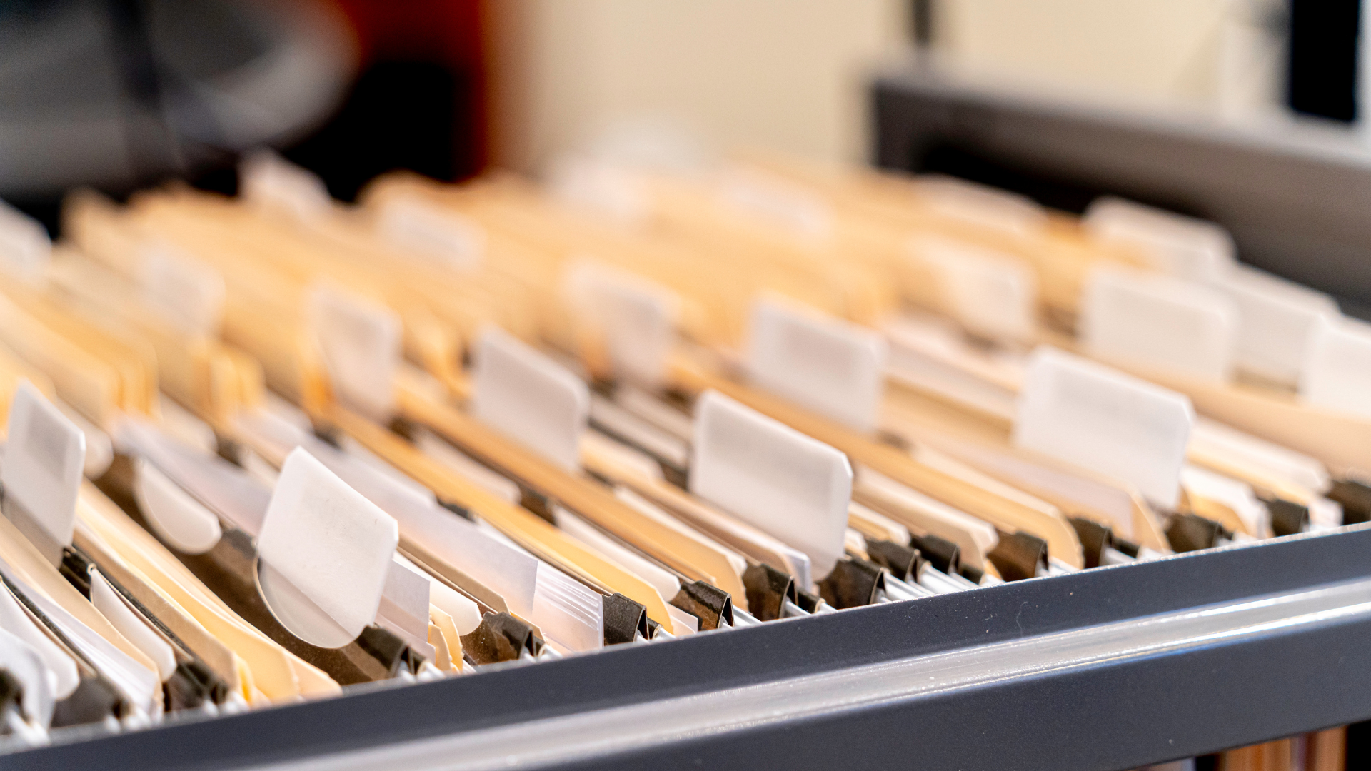 gaveta com documentos