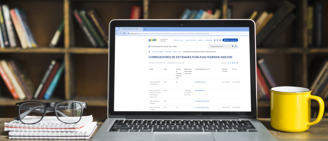 CRG amplia transparência e divulga lista de corregedores e UCIs no Portal da CGU