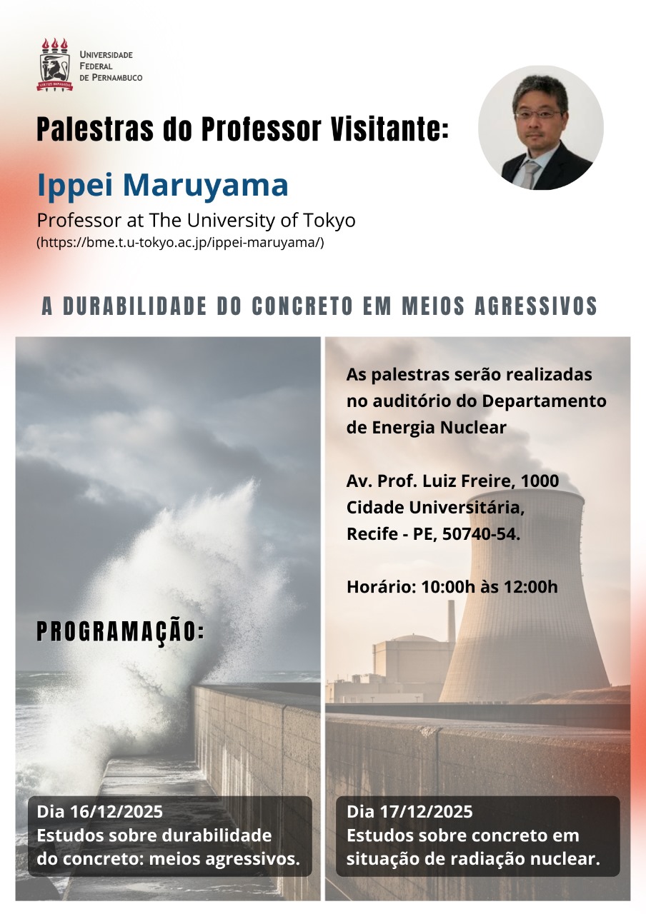 Professor da Universidade de Tóquio faz palestras no DEN/UFPE