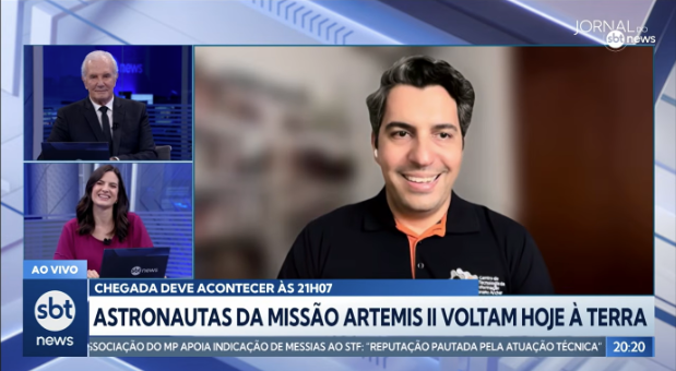 Ricardo Ogando no programa SBT News.