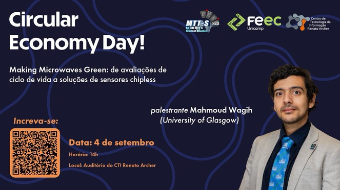 Palestra do professor Mahmoud Wagih é parte do Circular Economy Day.