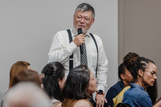 Pedro Noritomi, pesquisador do CTI, apresentou TRL acessível desenvolvido na instituição (Foto: Luara Baggi - ASCOM/MCTI)