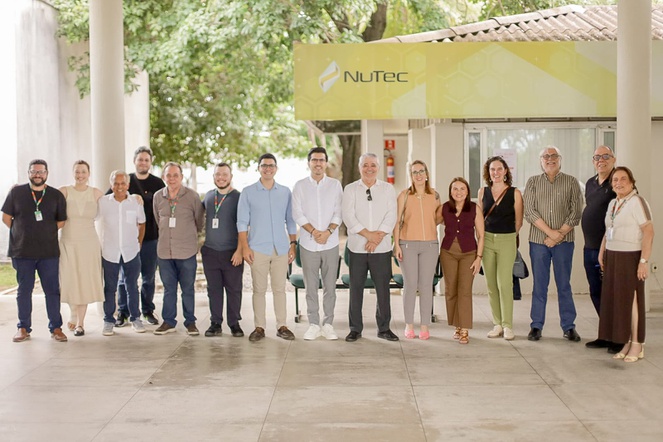 As equipes Nutec, CTI Renato Archer e Fundepag em visita ao Nutec, em Fortaleza.