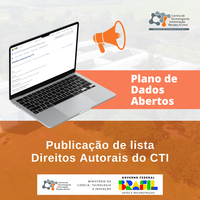 Plano de Dados Abertos: Publicação de lista Direitos Autorais do CTI