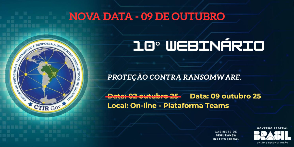 10° Webinário para ETIRs integrantes da ReGIC (2025)