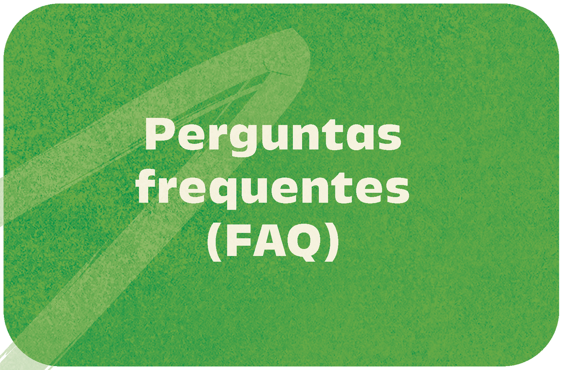 Botão com título perguntas frequentes