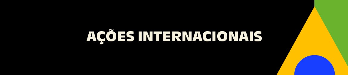 banner com o texto ações internacionais