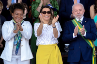 Ao lado do presidente Lula, Margareth Menezes participa do desfile do 7 de setembro
