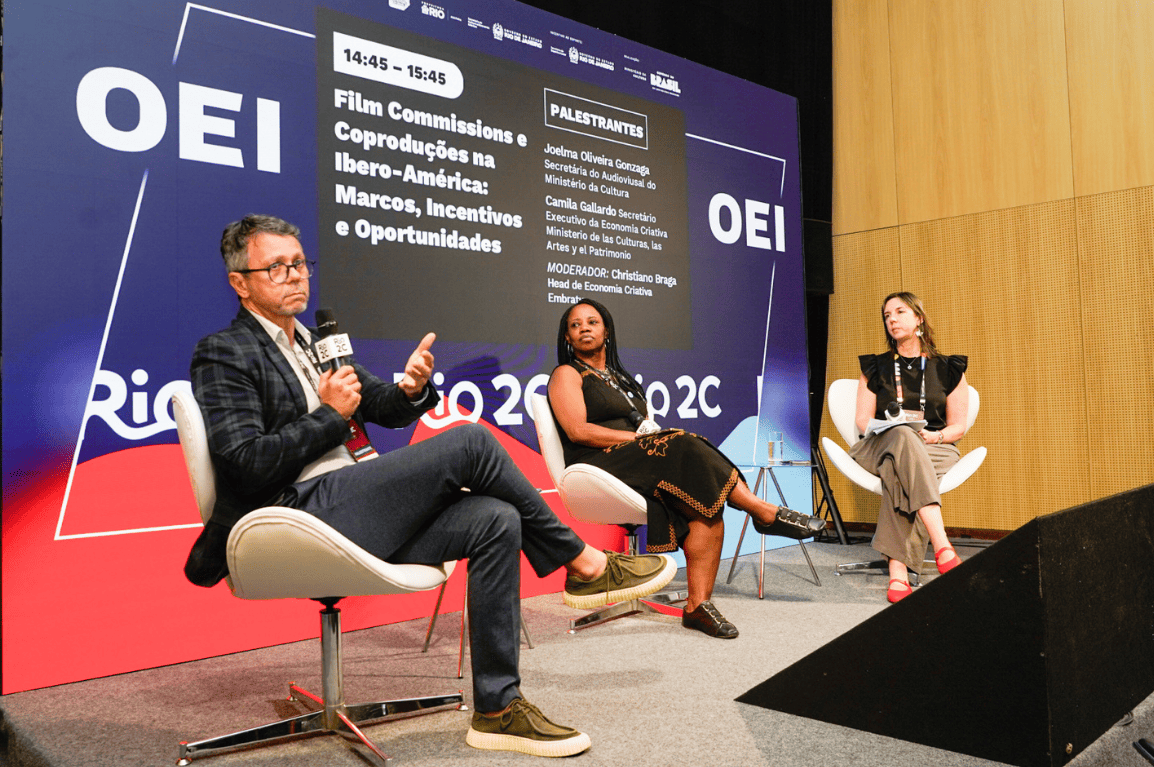 Painel reuniu autoridades do Brasil e Chile para analisar a estruturação de film commissions, o impacto econômico das coproduções audiovisuais e mecanismos de incentivos da gestão federal ao setor