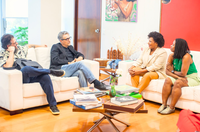 Margareth Menezes conversa com o cineasta Kleber Mendonça Filho sobre o audiovisual brasileiro