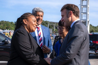 Margareth Menezes recepciona Emmanuel Macron em Salvador e participa da abertura do Festival Nosso Futuro Brasil–França
