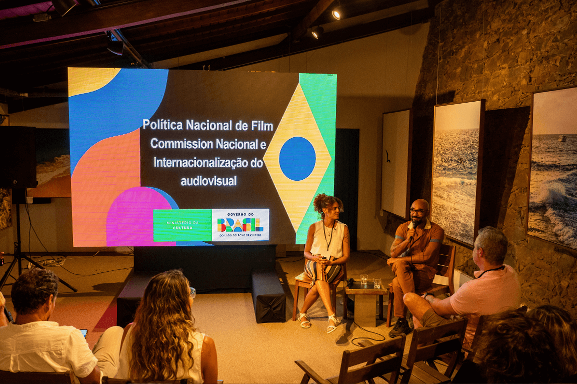Painel reuniu representantes da Secretaria Executiva e da Secretaria do Audiovisual para apresentar políticas de atração de filmagens internacionais, retenção de grandes produções nacionais e a promoção internacional do audiovisual brasileiro