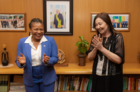 Ministra Margareth Menezes empossa Cláudia Leitão como secretária de Economia Criativa