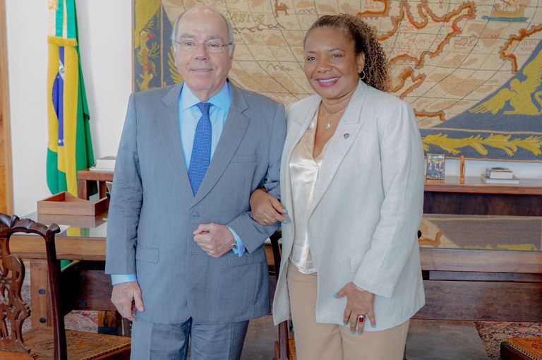 Ministros da Cultura e das Relações Exteriores sem reúnem no Palácio do Itamaraty